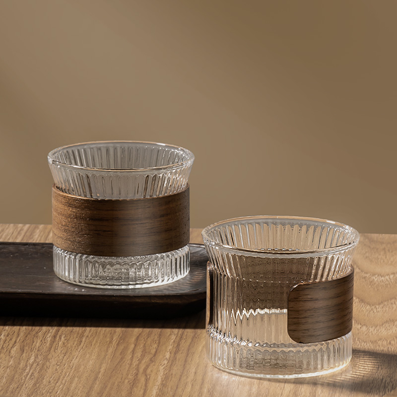 Japanese Pottery - Gianxi 유리 커피 머그잔 일본식 호두