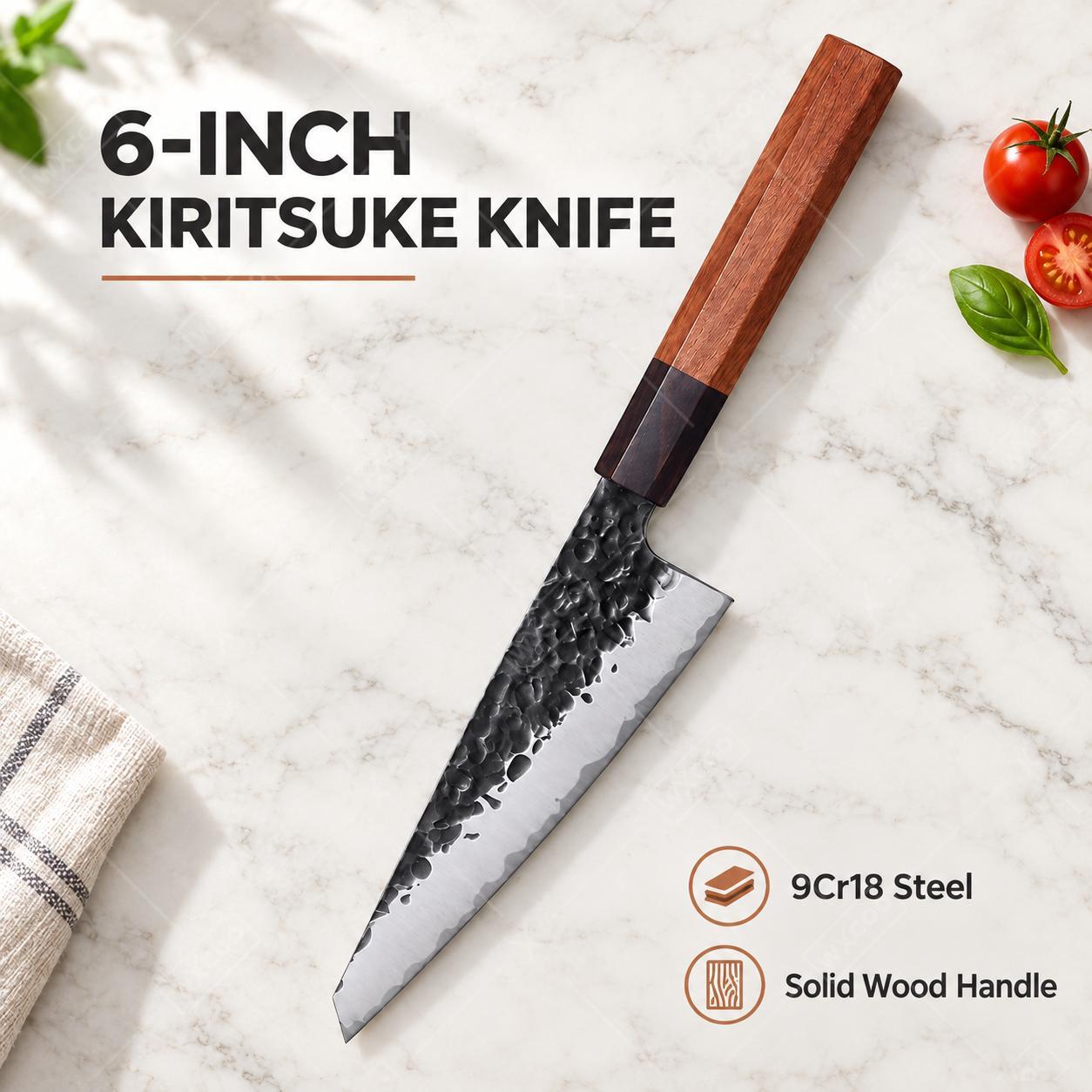 Japanese Knife - WXCOO 수제 일본식 분카 칼, 6인치