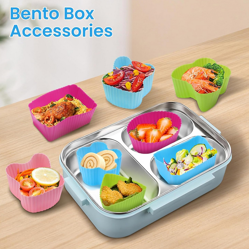 Bento Box - 어린이를위한 8PCS 실리콘 도시락 분배기 어린이