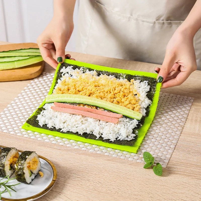 실리콘 핸드 롤 스시 롤링 커튼 대나무 모조 일본 스시 - Sushi Making Kit 리뷰 및 가격