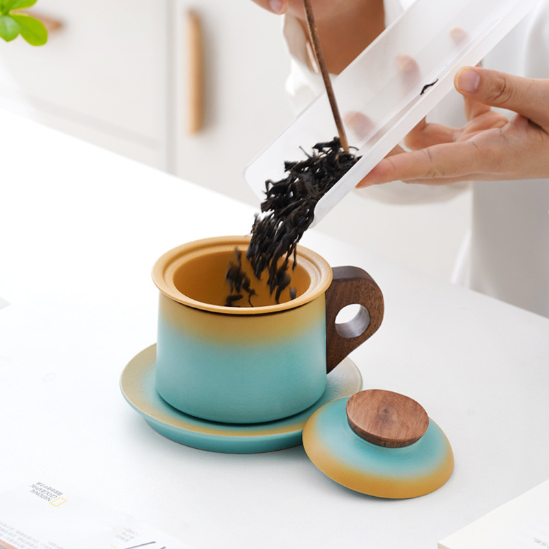거친 도자기 일본식 커피 세트 접시 하이 엔드 크리 에 - Japanese Pottery 리뷰 및 가격