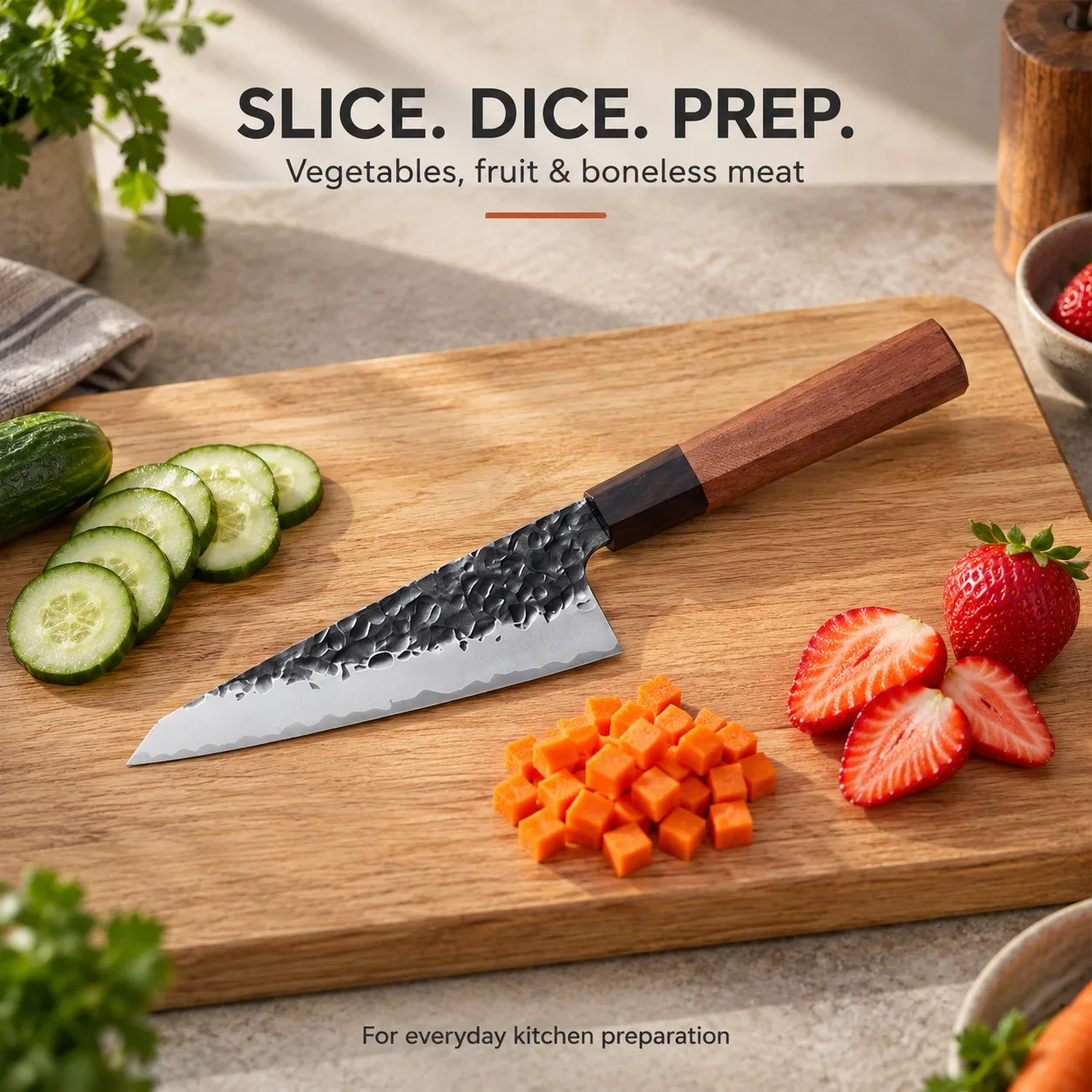 WXCOO 수제 일본식 분카 칼, 6인치 키리츠케 칼. - Japanese Knife 리뷰 및 가격