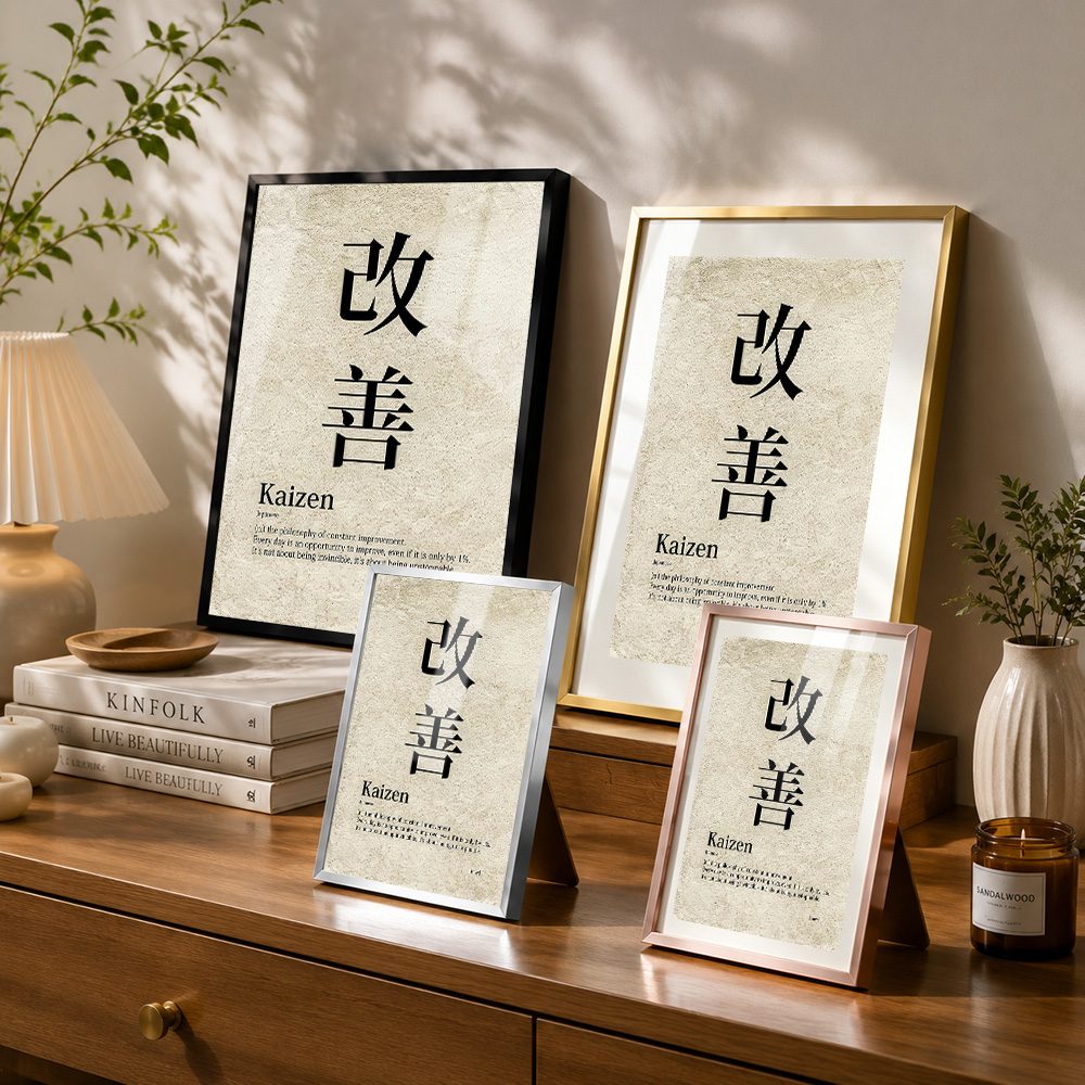 카이젠 철학 정의가 담긴 금속 포스터, 일본 문화를 기 - Japanese Tea 리뷰 및 가격