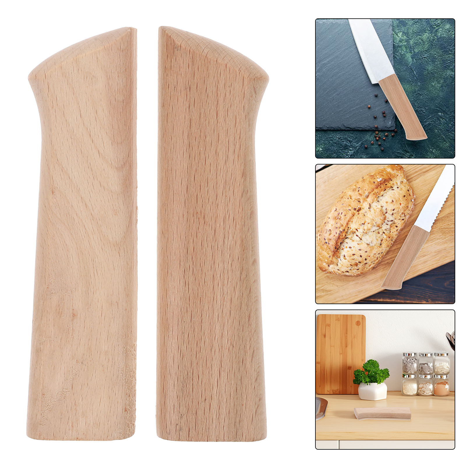 2pcs 주방 칼용 칼 손잡이 나무 손잡이 교체 셰프  - Japanese Knife 리뷰 및 가격
