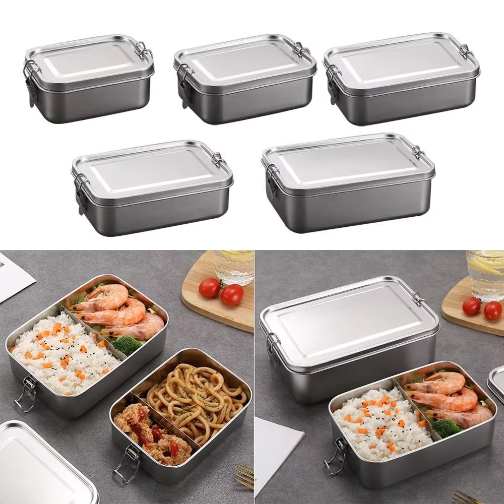내구성 있는 스테인리스 스틸 도시락, 대용량 사각형 뚜 - Bento Box 리뷰 및 가격