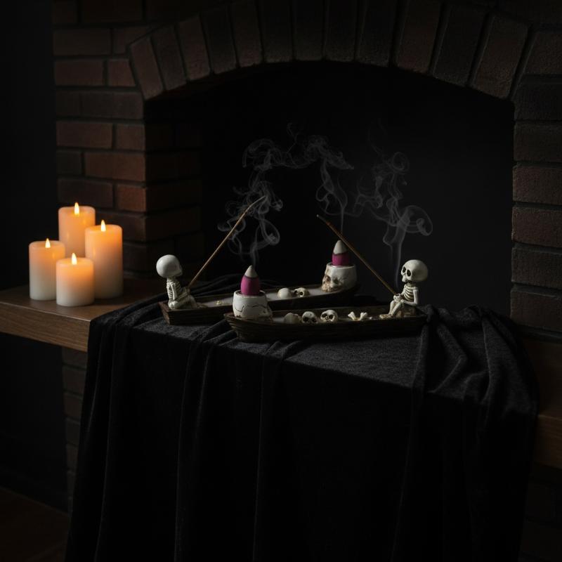 해골 모양 보트 향꽂이, 독특한 레진 향로 스탠드, 서 - Incense Holder 리뷰 및 가격